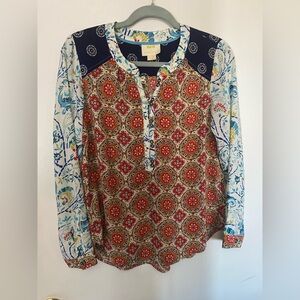 Maeve by Anthropology Multicolor Patterned Blouse